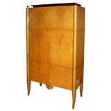 1940'S LACQUERED PARCHMENT CABINET/BAR ATTRIBUTED TO ANDRE ARBUS