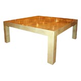 Square goatskin cocktail table