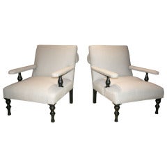 Belgian Open Arm Lounge Chairs