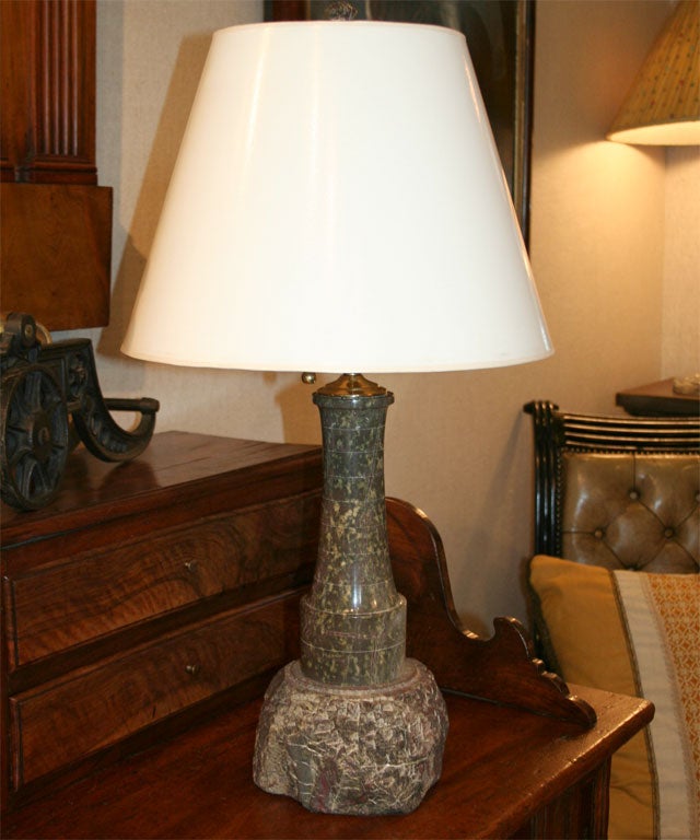 Cornish Serpentine Stone Lighthouse Model (Now a Lamp)