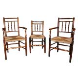 Set of Eight Bobbin Turned Yorkshire Chairs, Mid 19th Century