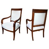 Pair of 20th Century French Empire Style Armchairs