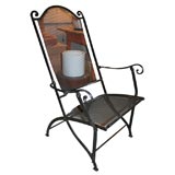 Iron & Mesh Folding Garden Chair