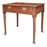 Antique English Oak Queen Anne Side Table