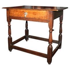 English18th century Oak Single Drawer Side Table