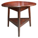 Antique Good Scale 18th c. English Pine Cricket Table