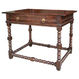 17th century English Oak Bobbin Turned Stretcher Base Table