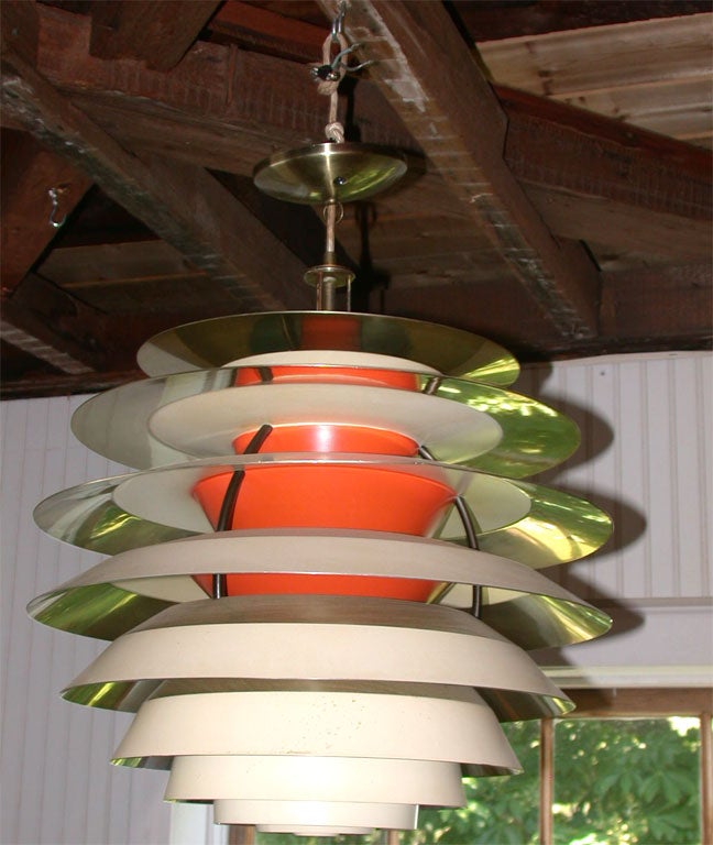 Vintage Louvered Light Fixture