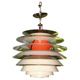 Vintage Louvered Light Fixture