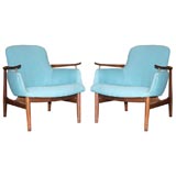 Pair of Finn Juhl armchairs by Niels vodder