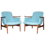 Pair of Finn Juhl armchairs by Niels vodder