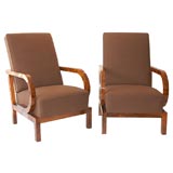 Pair of Hungarian Art Deco Armchairs