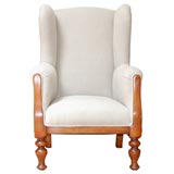 An English Upholstered Wing Chair, Circa 1880