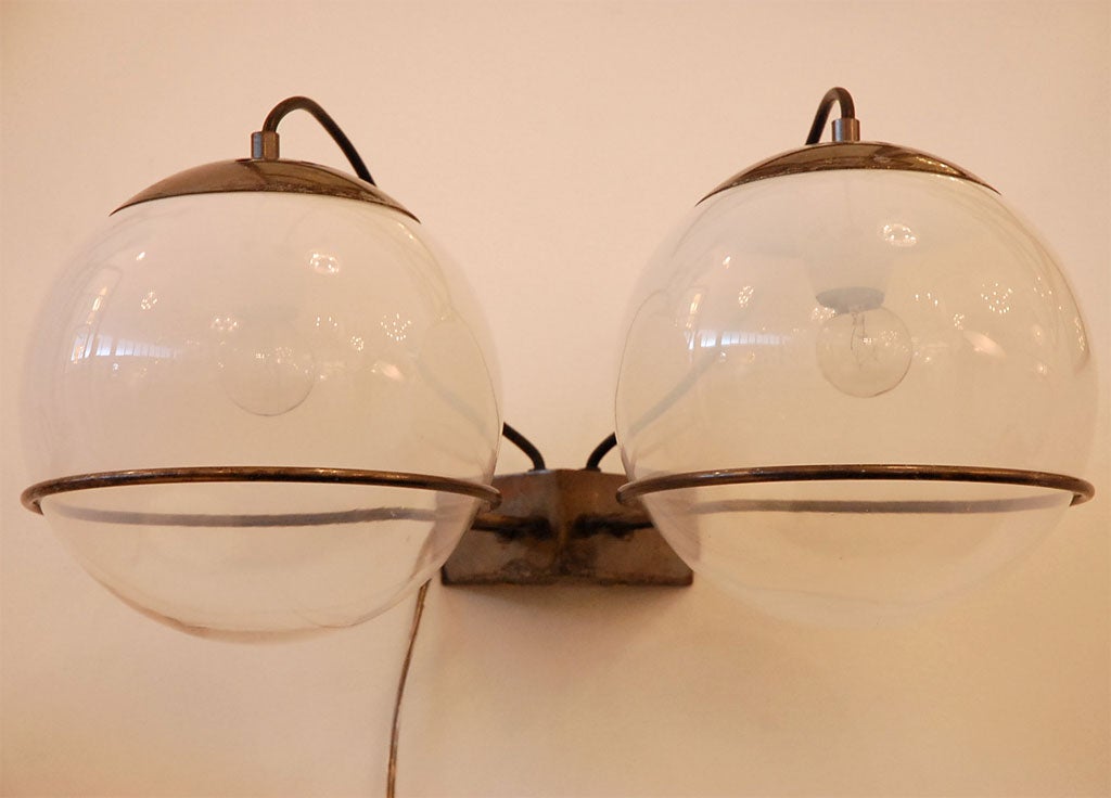 Gino Sarfatti Style Globe Sconces