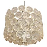Vintage Glass Disc Chandelier