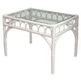 White Bamboo Side Table