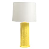 Yellow Faux Bamboo Lamp