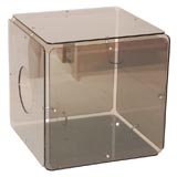 Smoked Glass Cube Table by Gerald McCabe for Eon Furniture
