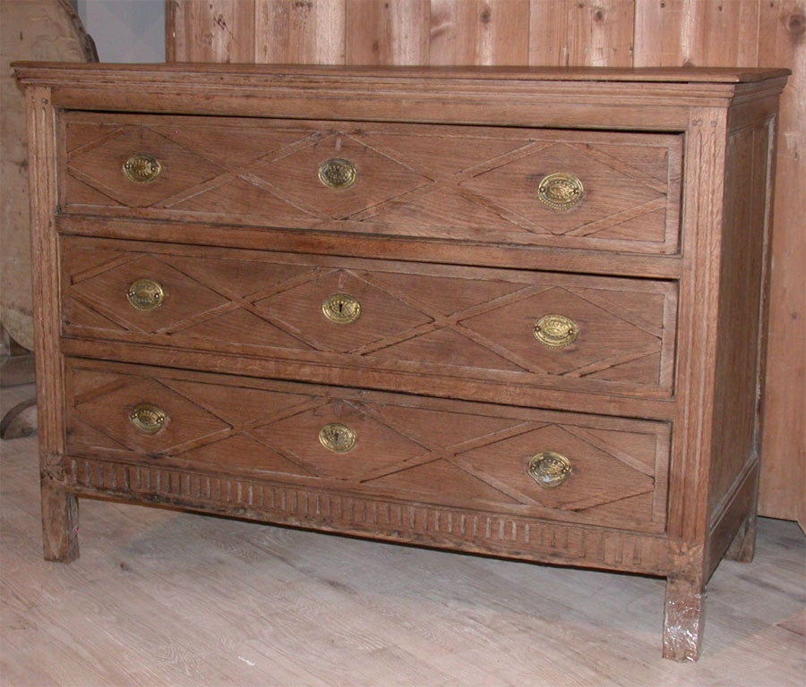 Bleached Directoire style chest of drawers