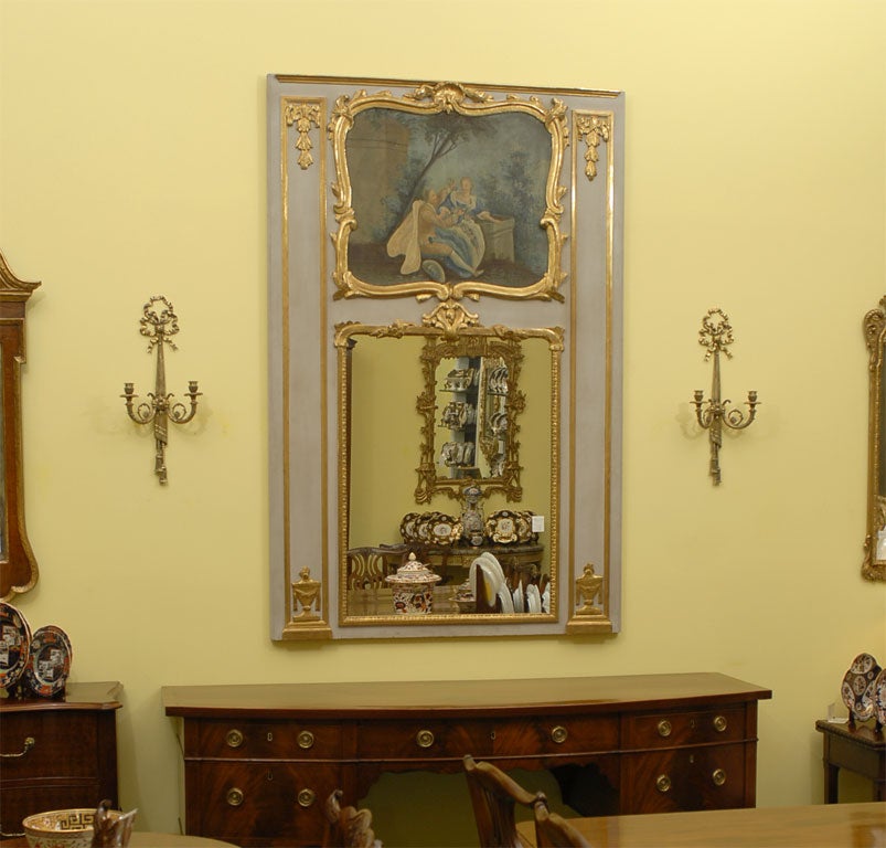 Louis XV Style Trumeau Mirror, c. 1820