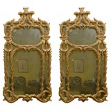 PAIR of Giltwood Thomas Chippendale Style Mirrors