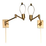 Pair of Brass Swing Arm Hansen Lamps -Sconces