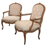 Pair of fine antique French fauteuils.