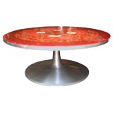 Enameled Coffee Table, Signed Mygge