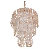 Clearly Beautiful Art Glass Chandelier
