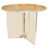 Lucite Coffee Table with Granite Top