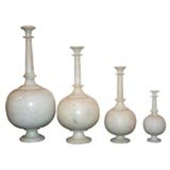White Marble Long Neck Vessel 12