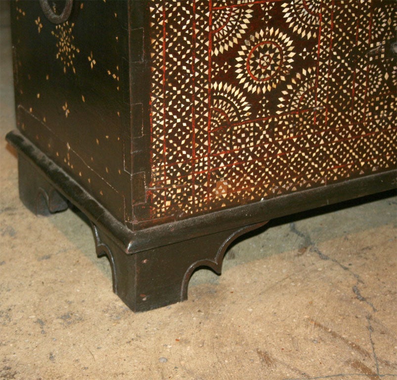 Javanese A  west Java Dowry Chest with inlay & metal studs.