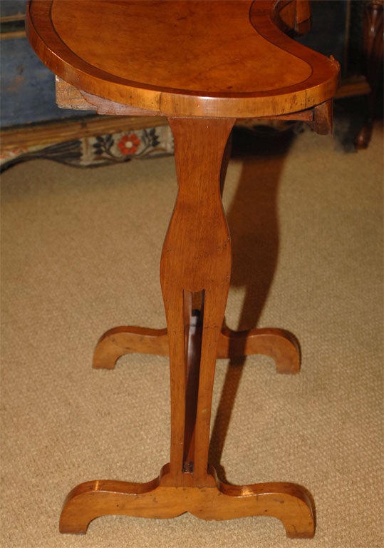 Wood Kidney Shaped Table