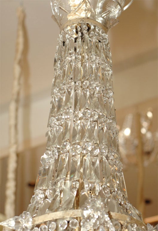 20th Century French Crystal Pendant Chandelier