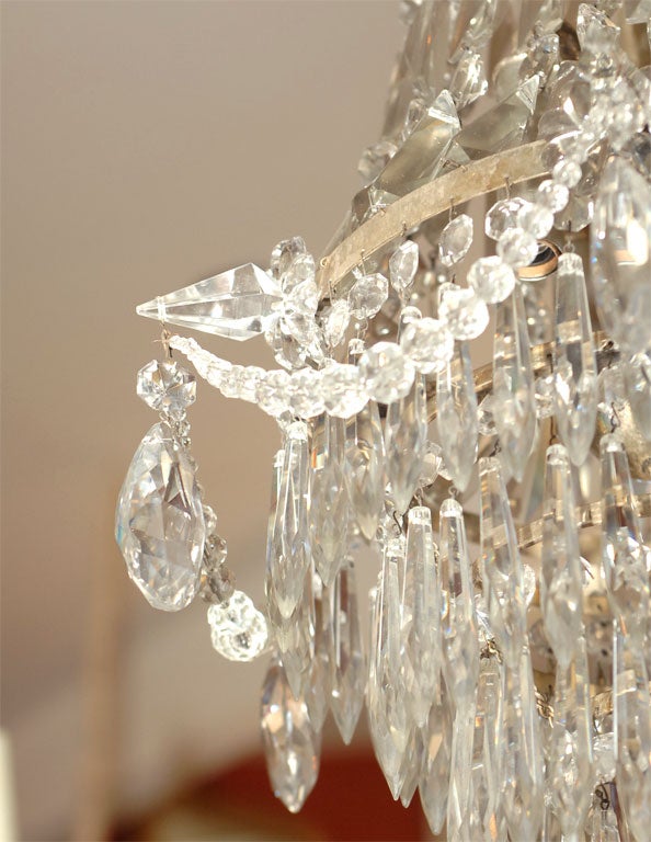 Metal French Crystal Pendant Chandelier