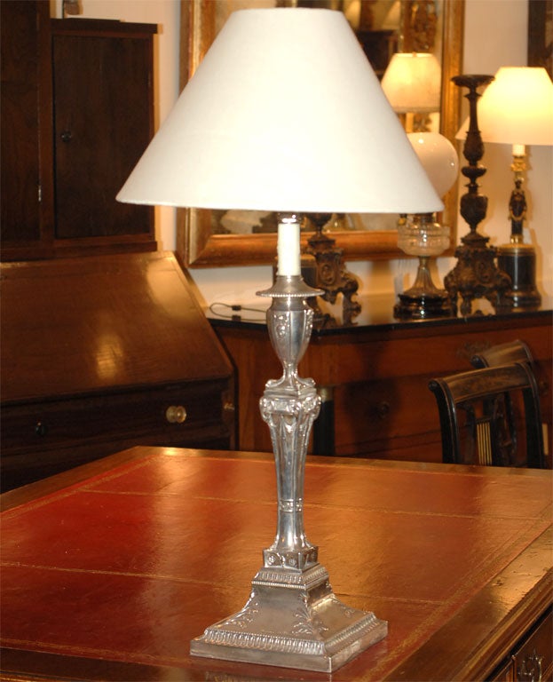 English Sterling Lamp Base