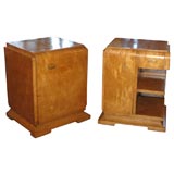 An Asymmetrical Pair of French Art Deco Side Cabinets