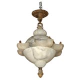 Vintage Very Unusual Alabaster Ceiling Fixture