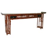 Bamboo Scrolled Top Altar Table