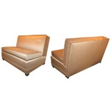 Pair of Streamline Settees Attributed to Paul Frankl