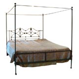 Antique Iron King Size Tester Bed