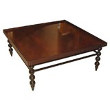 Mahogany and Parcel Ebonized Low Table by Valention