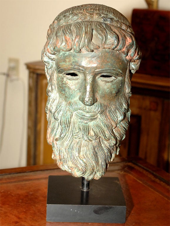 Greek Bronze Head of Philosopher