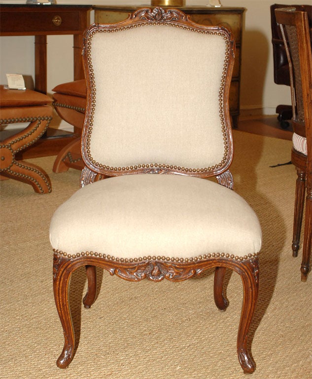 18th Century and Earlier Pair Louis XV Chairs For Sale