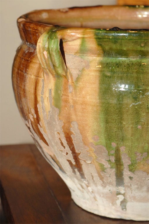 Pair of Glazed Terra-Cotta Urns 1