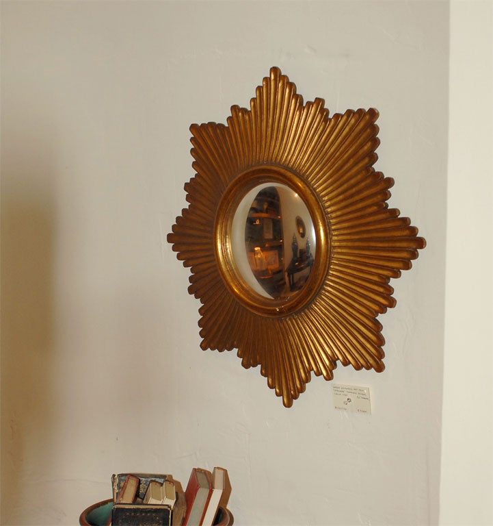 French Giltwood Art-Deco Sunburst Mirror