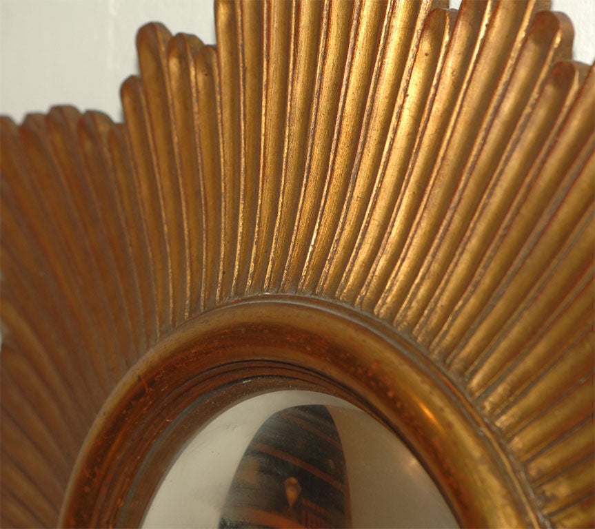 Giltwood Art-Deco Sunburst Mirror In Excellent Condition In San Francisco, CA