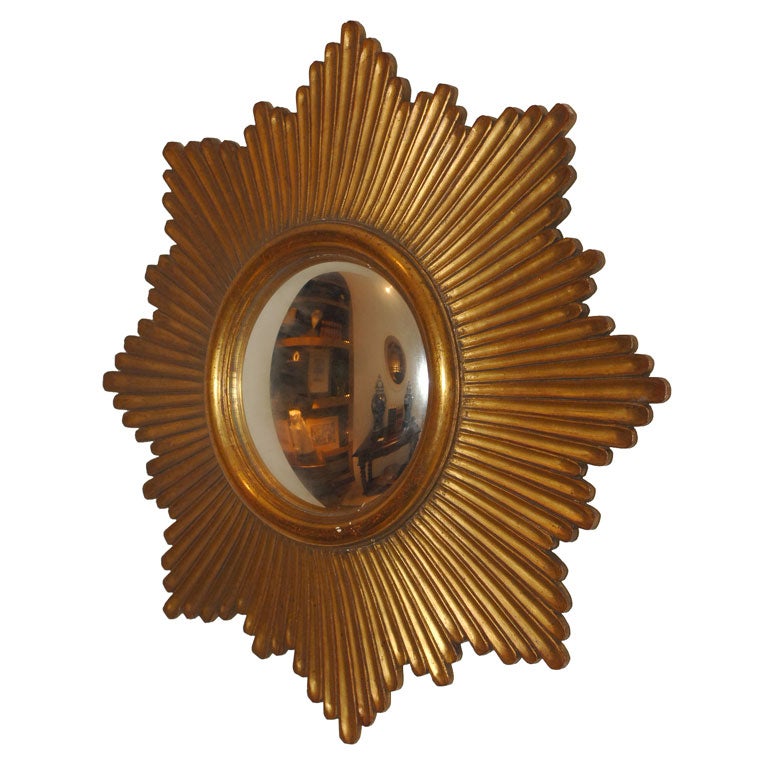 Giltwood Art-Deco Sunburst Mirror
