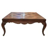 Tuscan coffee table with antique parquet top