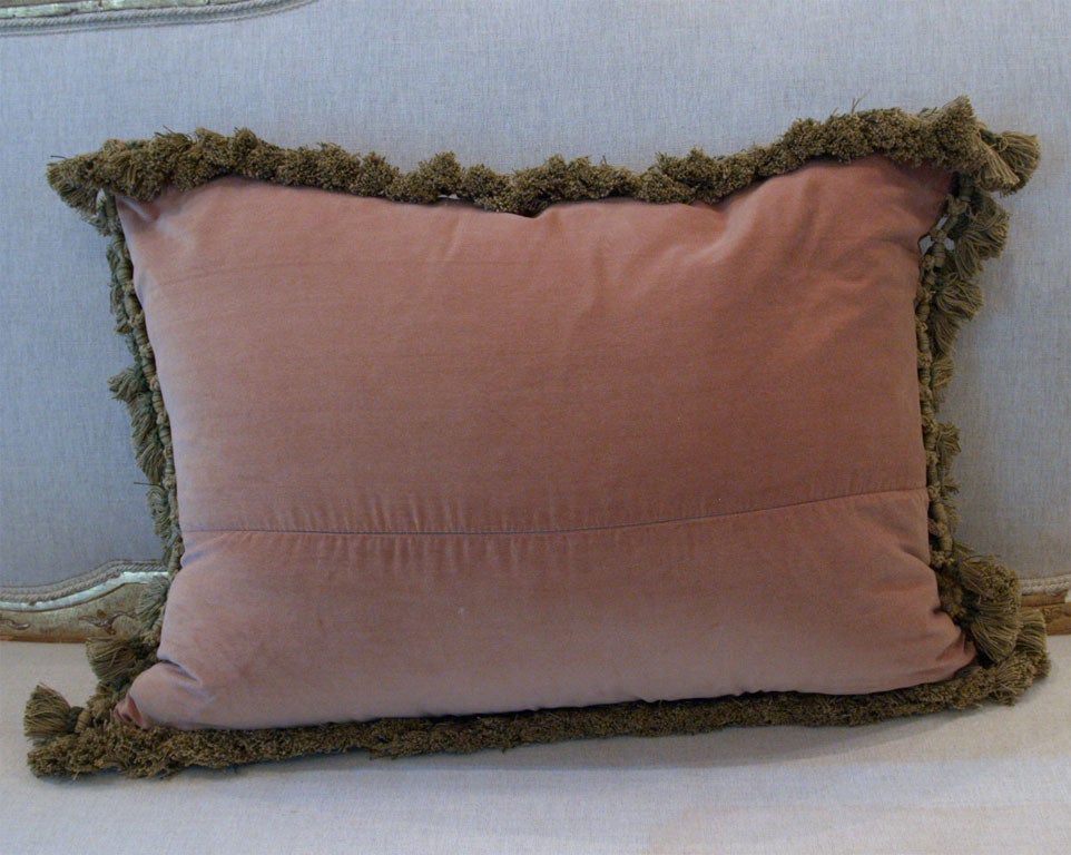 Elizabethan Figure & Lion Aubusson Pillow 2